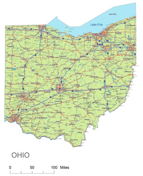 Preview Of Ohio State Vector Road Map Lossless Scalable AI PDF Map For