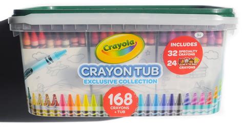 168 Crayola Crayon Tub Featuring Colors of the World Exclusive