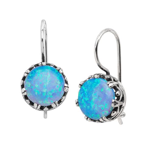 Silpada Kintla Created Blue Opal Drop Earrings In Sterling Silver Ebay