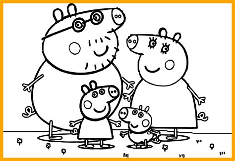 Peppa Pig Happy Birthday Coloring Pages In 2020 Peppa Pig Coloring