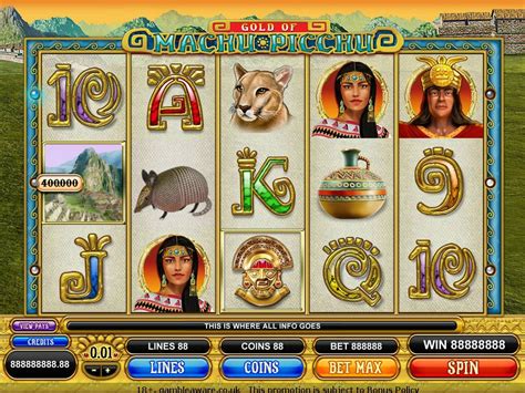 unearth the golds of the inca dynasty on gold of machu picchu slots at vegas paradise with a