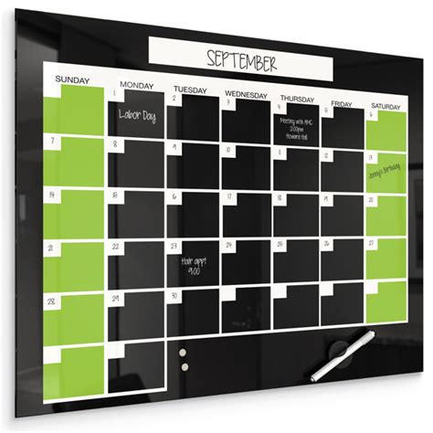 Looking for a dry erase calendar to keep your life on track? Best-Rite Black Magnetic Glass Dry Erase Monthly Calendar ...