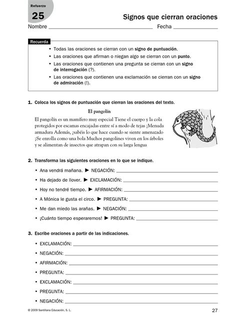 Refuerzo 5º Lenguaje Practicas Del Lenguaje Hablar Español Signos