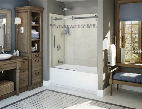 Shower and bathtub surround options. MAAX® Utile Stone 60" x 30" Bathtub Wall Surround at Menards®