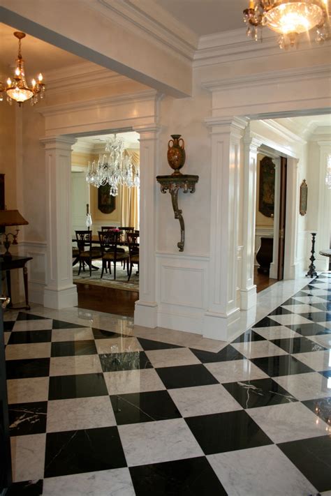 Marbles have long been preferred for architectural splendour. Foyer - Rumson, New Jersey - Traditional - Entry - New ...