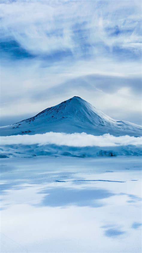 Wallpaper Erebus Antarctica Volcano Snow Winter 5k Nature 16682