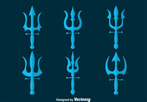 Poseidon Symbol Collection Vector 125873 Vector Art At Vecteezy