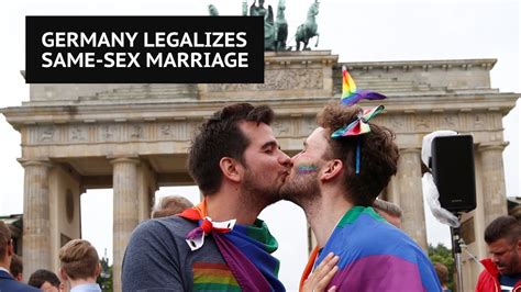German Parliament Legalizes Same Sex Marriage Youtube