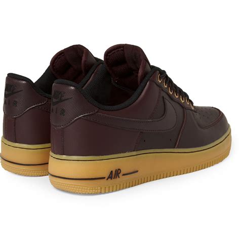 Nike Air Force 1 Leather Sneakers In Red Brown For Men Lyst