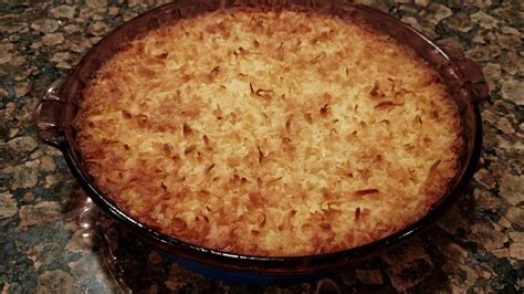 Just cut it into 6 hearty pieces for your meal, or lower the fat/calories by cutting it into 8! Coconut custard pie recipe - YouTube