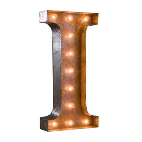 Vintage Marquee Letter I