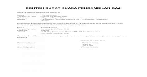 Nah, kembali ke masalah pengambilan sertifikat tanah di bank, tentunya bagi nasabah yang berhalangan hadir saat mengambil dokumen tersebut, pihak bank juga memberi solusi dengan menyuruh orang lain mengambilkan asal membawa surat kuasa. Contoh Surat Kuasa Pengambilan Gaji