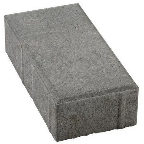 Adhitya Grey Concrete Rectangular Paver Block Thickness 100 Mm