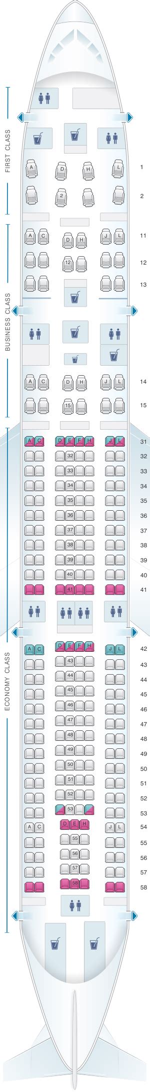 Seat Map Air China Airbus A340 300 Seatmaestro