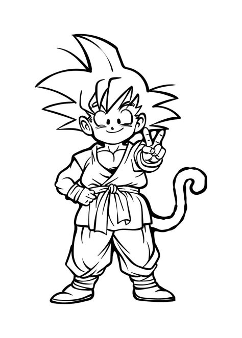 Imagen De Goku Nino Para Colorear Desenhos Animados Para Colorir Images