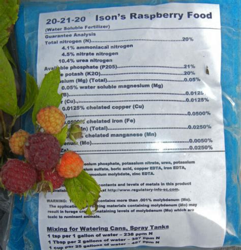 Isons Raspberry Fertilizer Powder Isons Nursery And Vineyard