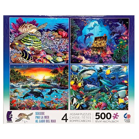 Ceaco 4 In 1 Multi Pack Seaside Jigsaw Puzzle 500 Pieces Walmart