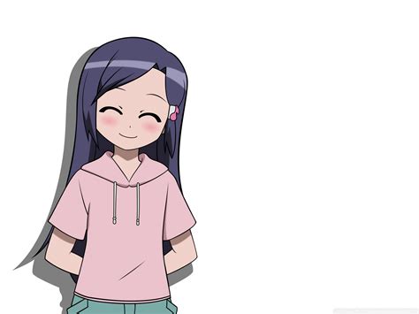 I even found a gem of tsuyu hidden. Happy Girl Anime White Background Ultra HD Desktop ...