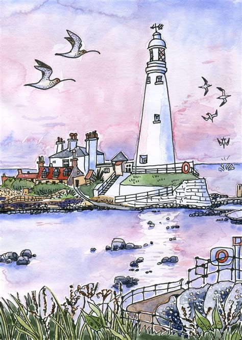 St Marys Lighthouse Fine Art Print — Northumberland Artist Sarah