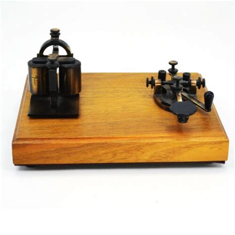 Morse Telegraph Key On Heavy Board Learner Set With Sounder Antique