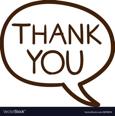 Speech Bubble With Thank You Text Royalty Free Vector Image