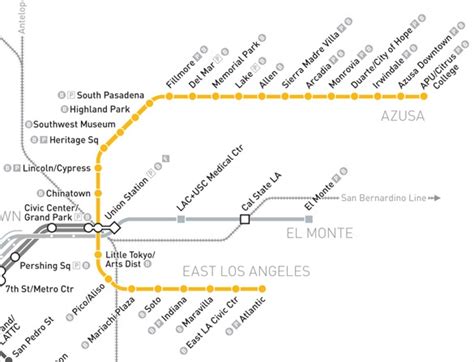 Gold Line Metro Map World Map Gray
