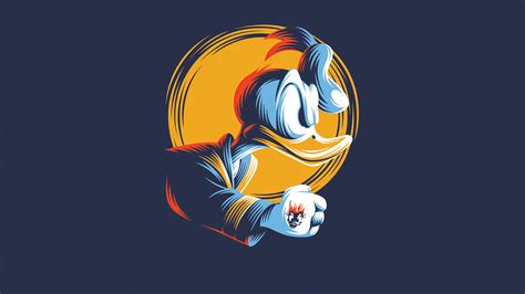 Donald Duck Minimal Art 4k Hd Cartoons 4k Wallpapers