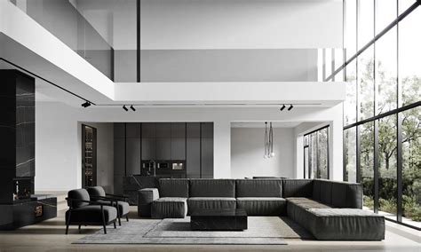 Luxury Home Interiors Set In Black And White Decor Luxury Homes