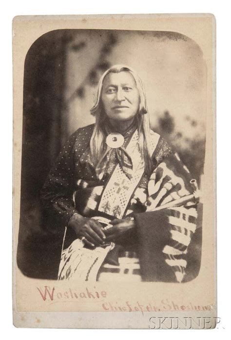 Framed Washakie Chief Of The Shoshone Cabinet Card Auction Number