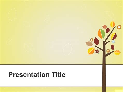 Gambar Tema Powerpoint Template Presentasi Gratis Tree Awesome Gambar