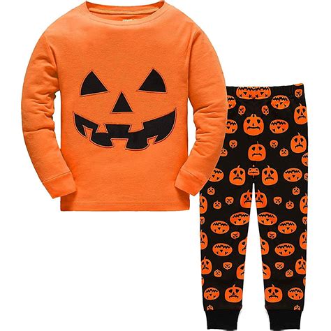 Kids Pajamas For Boys Pumpkin Pjs Cotton Sleepwear Toddler Clothes