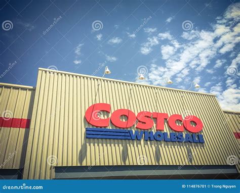 Logo Of Costco Wholesale Store At Facade Entrance Editorial Photo