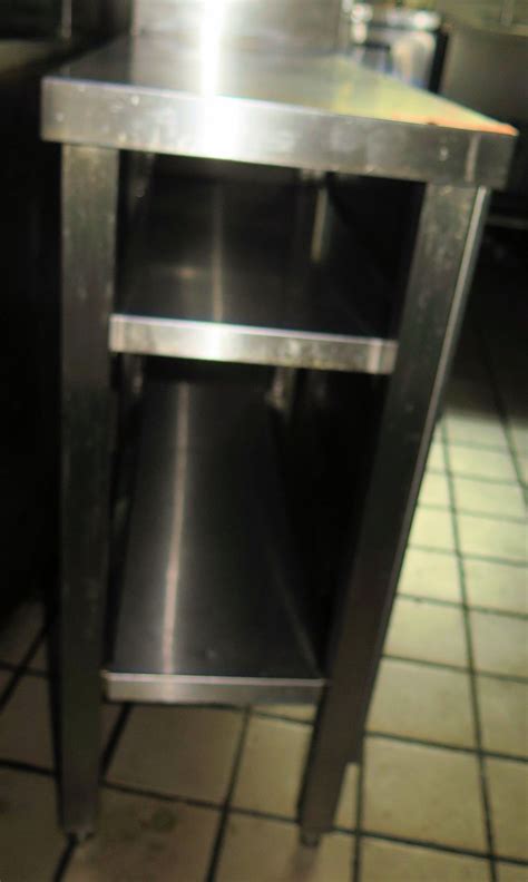 18 (d) x 36 (w) not qualified for free shipping. Narrow Stainless Steel Prep Table w/ Backsplash & Undershelf 13"x36"x37"H - Oahu Auctions
