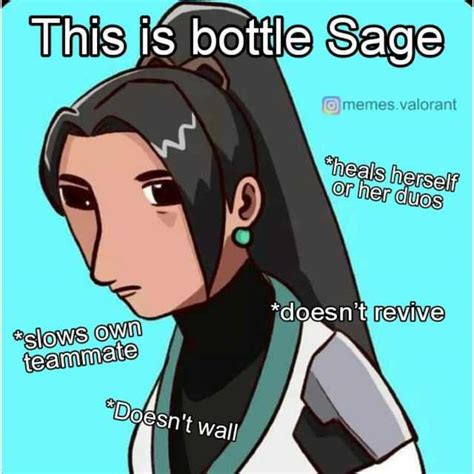 This Is Bottle Sage Memesvalorant Theals Herself Or Her Duos Doesnt
