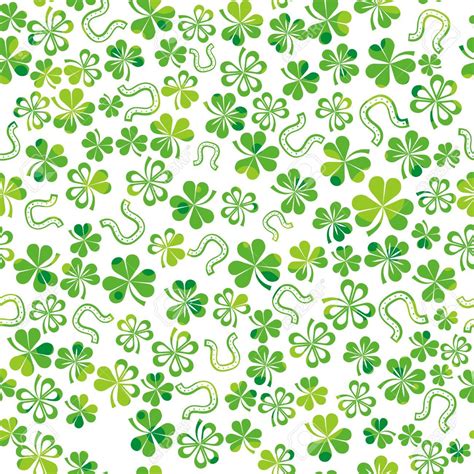Green Background With Shamrock Vector Illustration Stock Vector