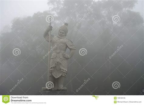 The Statue In The Mist In Hong Kong Stock Image Image Of Nature