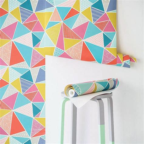 Tress Multi Wallpaper By Sian Elin Geometric Wallpaper Wall