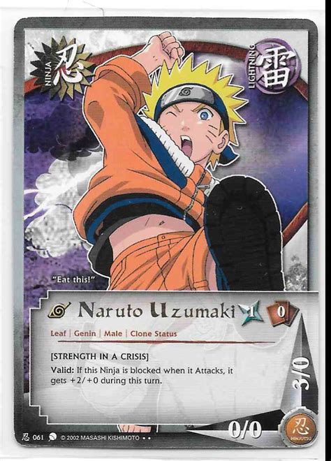 Naruto Ccg Tcg Card Game Naruto Uzumaki Rare Eat This Curse Of The