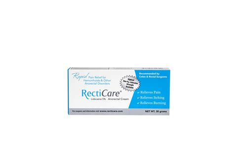 Buy Recticare Anorectal Lidocaine 5 Cream Topical Anesthetic Cream For Of Hemorrhoids And Other