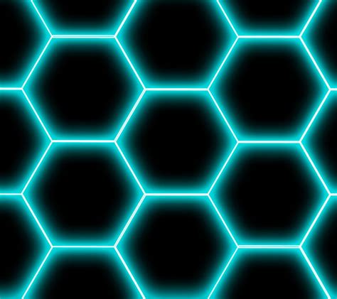 720p Descarga Gratis Neón Hexagonal Azul Abstracto Hexágono