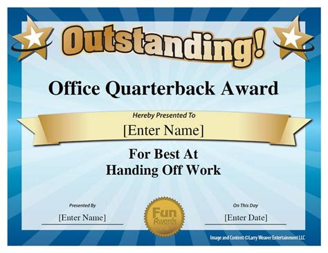 Top 10 List Funny Certificates Funny Office Awards Office Awards