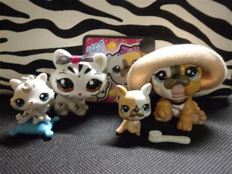Littlest Pet Shop Mommy And Baby Sets Tiger Set 3585 3586 And Bulldog