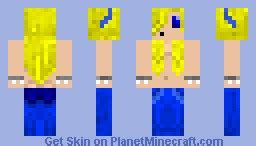 Shirtless Blonde Minecraft Skin