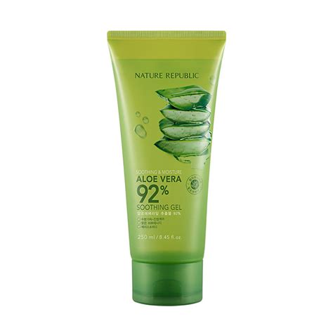 Nature republic aloe vera soothing gel is made out of 92% aloe vera. ALOE VERA SOOTHING GEL(TUBE) - Nature Republic Official
