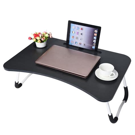 Foldable Portable Laptop Stand Bed Lazy Laptop Table Small Desk Breakfast Tray