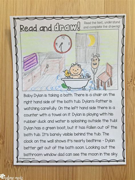 Drawing Based On Reading Comprehension 2 Reading Comprehension