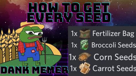 How To Farm And Get All Seeds In The New Dank Memer Update November