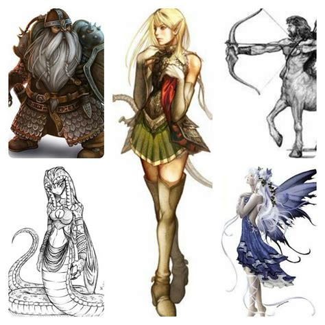 5 Humanoid Mythical Creatures The Dwarf The Elf The Centaur The