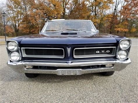 1965 Pontiac Gto Convertible 90364 Miles Nightwatch Blue 389ci For Sale
