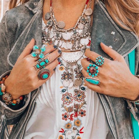 Turquoise Bohemian Hippie Style Jewelry Boho Girl Hippie Bohemian